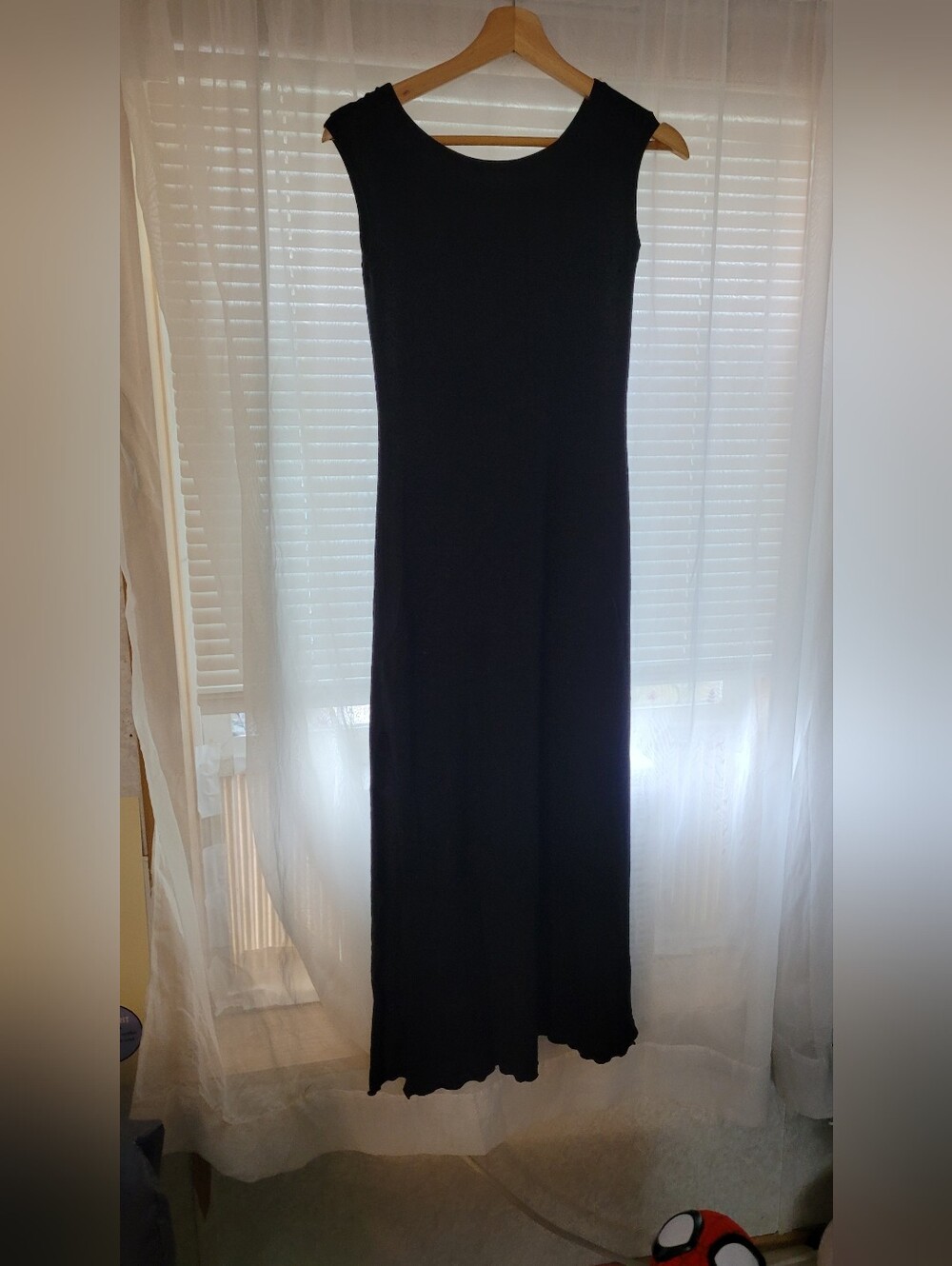 Angelrox Black Sleevless Dress Size S/M Whimsigoth Side Slit Sustainable Stretch